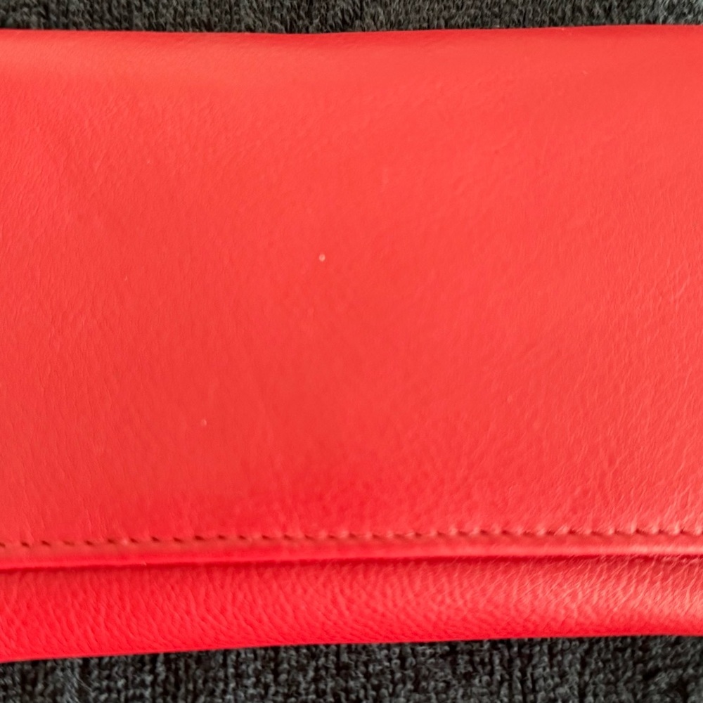 Chic Red Leather Wallet